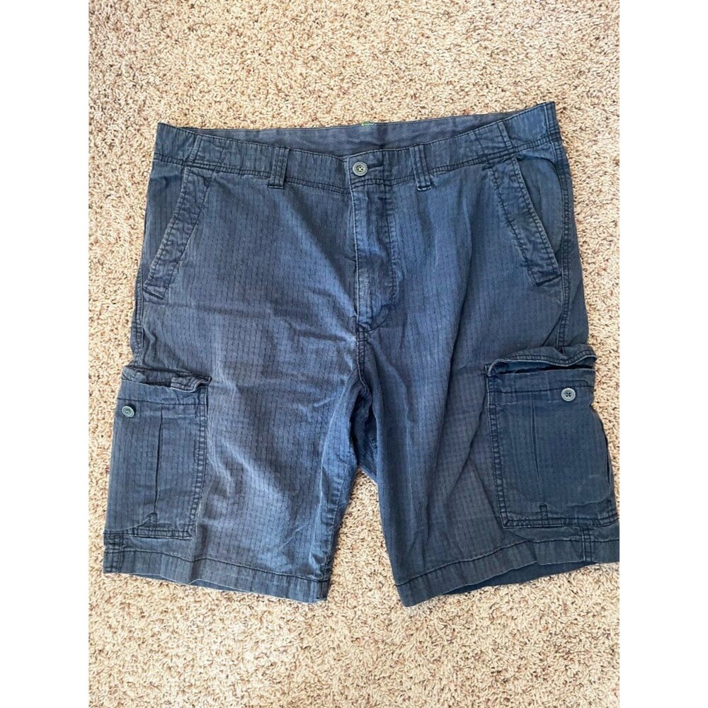 Tommy Bahama Men's Navy Cargo Shorts Size 38 Stretch Tencel Cotton Casual